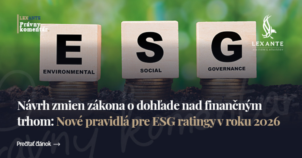 Draft amendments to the Financial Market Supervision Act: New rules for ESG ratings in 2026