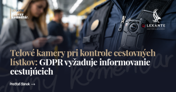 Telové kamery pri kontrole cestovných lístkov: GDPR vyžaduje informovanie cestujúcich