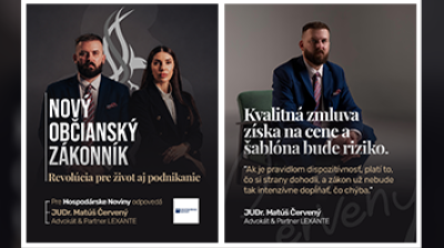 Attorney Červený from LEXANTE: Civil Law Is Facing a Revolution